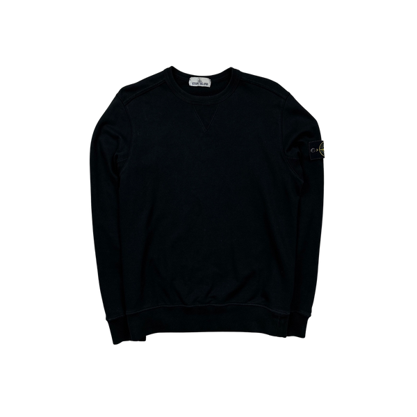 Stone Island 2018 Black Cotton Crewneck Sweatshirt - Medium