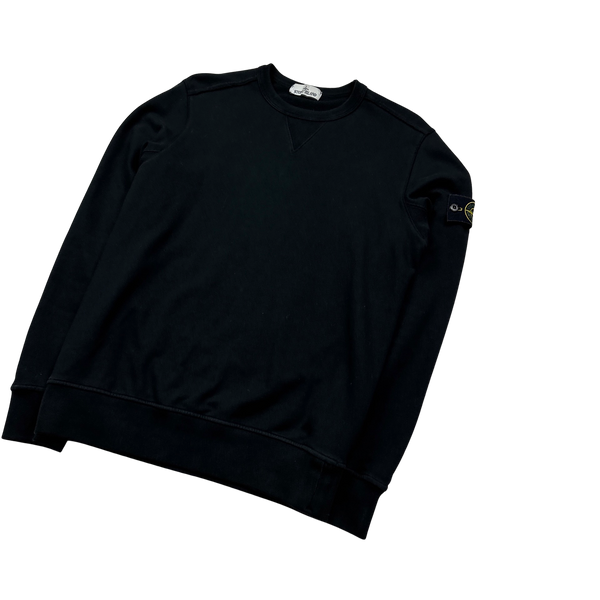 Stone Island 2018 Black Cotton Crewneck Sweatshirt - Medium