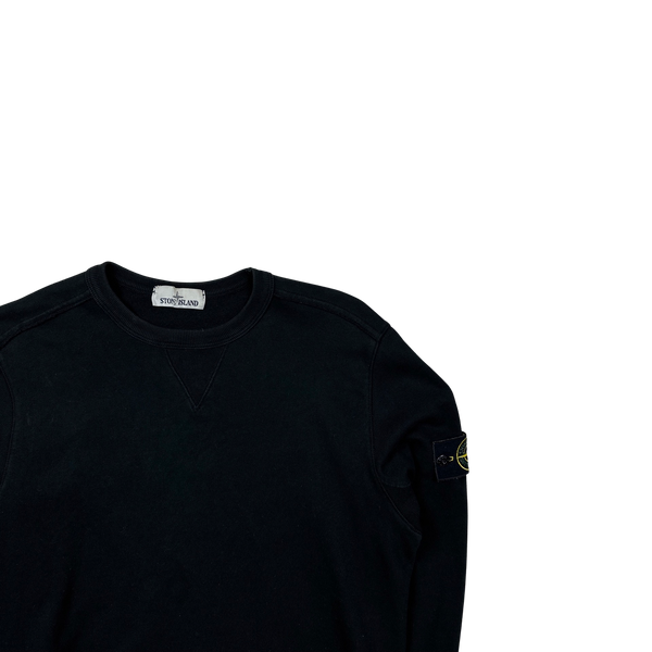 Stone Island 2018 Black Cotton Crewneck Sweatshirt - Medium