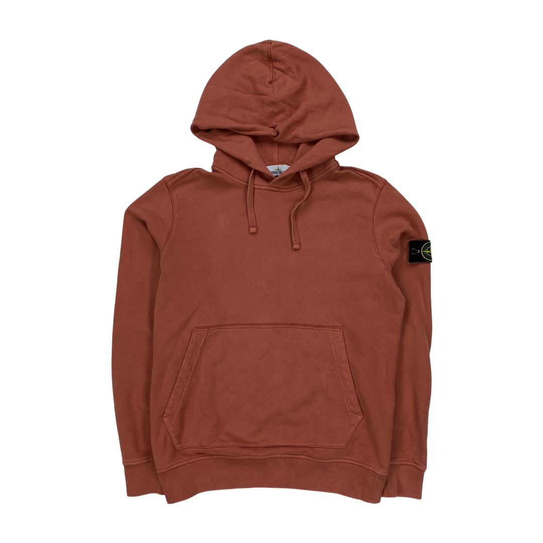 Stone Island Peach Cotton Pullover Hoodie Mat s Island