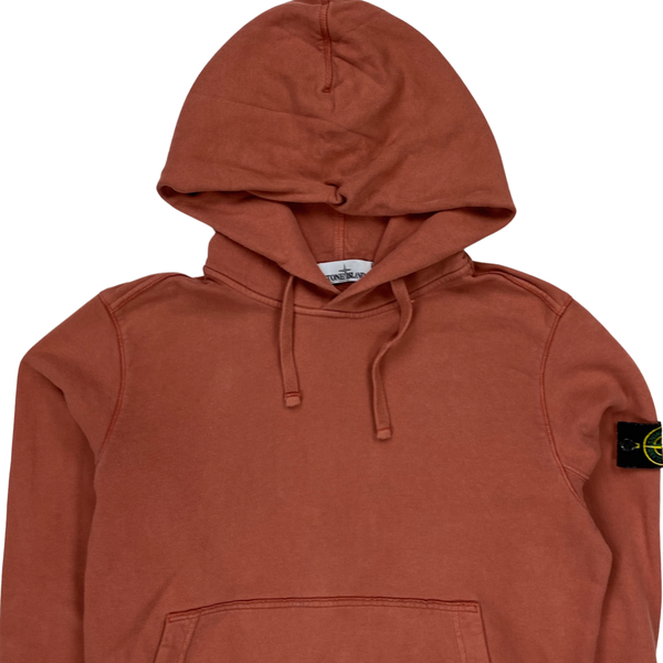 Stone Island Peach Cotton Pullover Hoodie