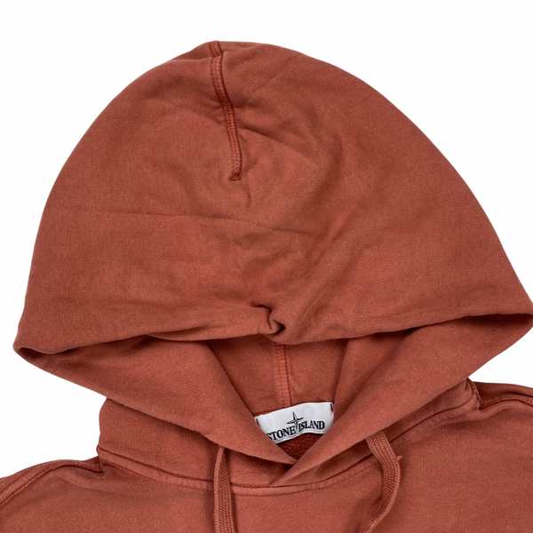 Stone Island Peach Cotton Pullover Hoodie