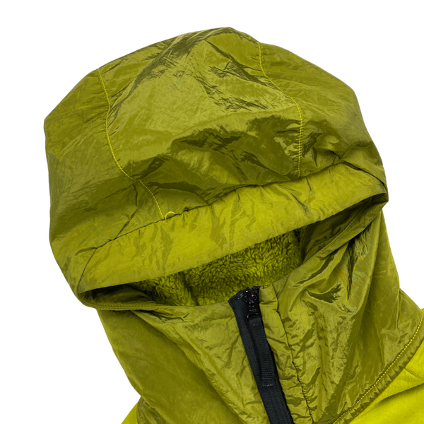 Stone Island Lime Nylon Metal Zipped Hoodie
