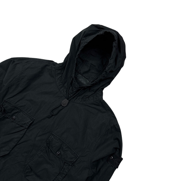 Stone Island 2019 Black Ghost Cotton Resin Smock - Medium