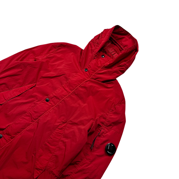 CP Company Red Nycra Fishtail Parka Jacket - XL