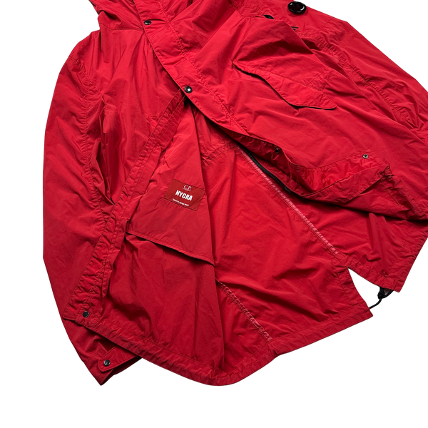 CP Company Red Nycra Fishtail Parka Jacket - XL