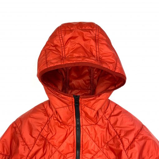 STONE ISLAND RED GARMENT DYED QUILTED MICRO YARN JACKET