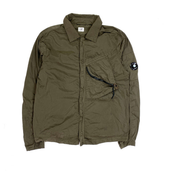 CP Company Khaki Chrome Lens Viewer Overshirt