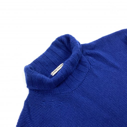 STONE ISLAND VINTAGE 1995 BLUE KNITTED PULLOVER JUMPER