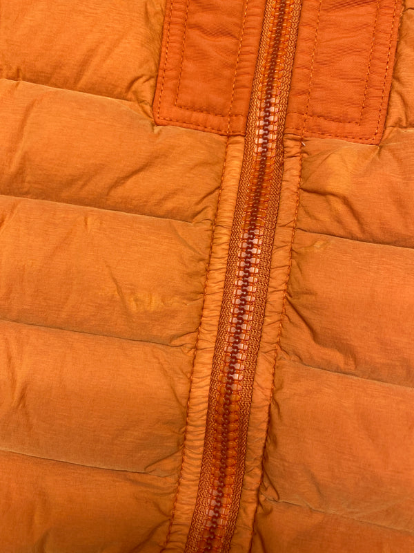 Stone Island Orange Loom Woven Down Puffer Jacket