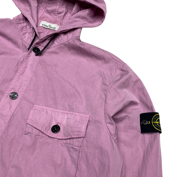 Stone Island 2020 Pink Cotton Hooded Overshirt