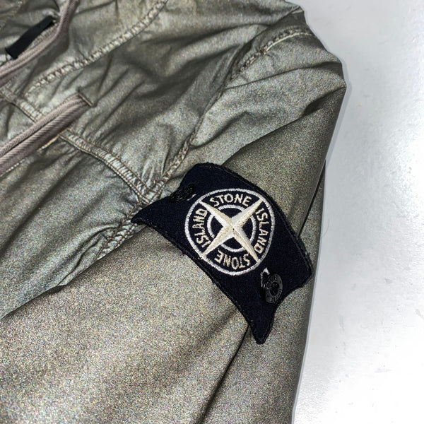 Stone Island Grey Liquid Reflective Fleece Lined Jacket