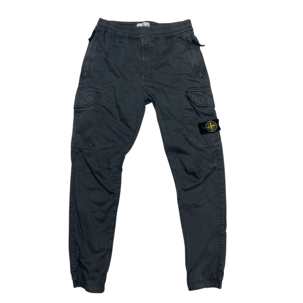 Stone Island RE T Grey Cotton Cargo Trousers