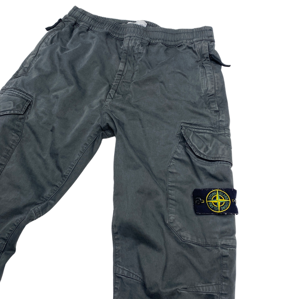 Stone Island RE T Grey Cotton Cargo Trousers