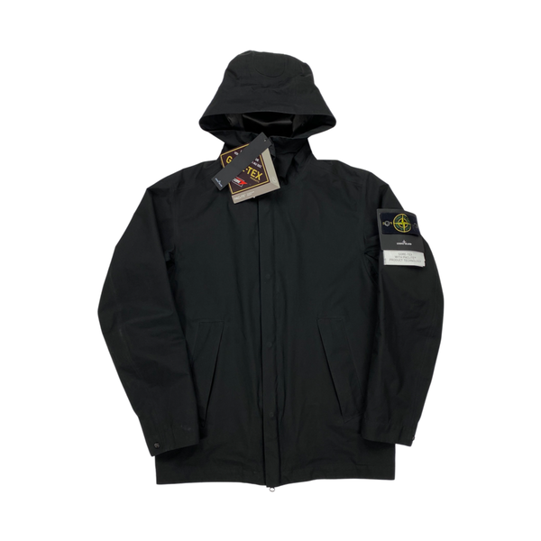 Stone Island Black Paclite Gore Tex Hooded Jacket