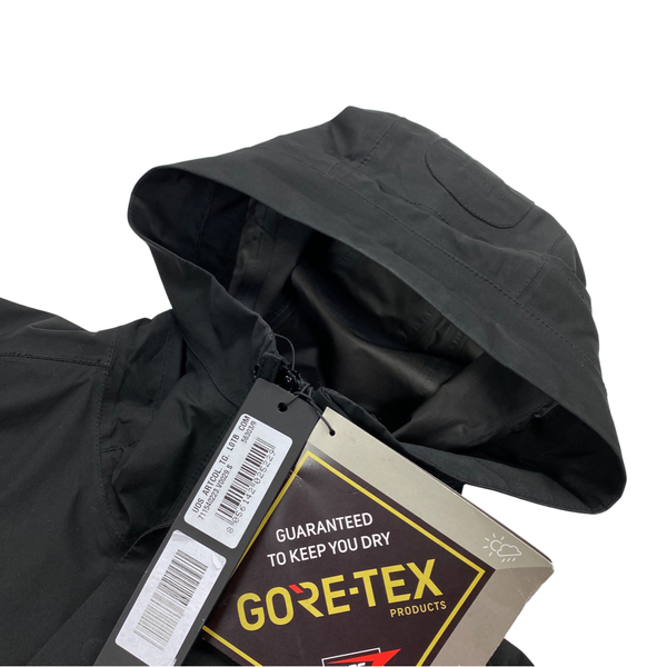 Stone Island Black Paclite Gore Tex Hooded Jacket