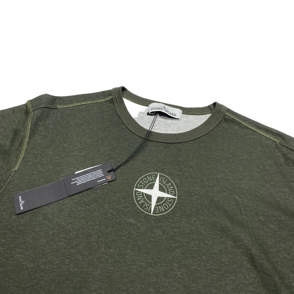 Stone Island 2020 Green Two Tone Cotton T Shirt