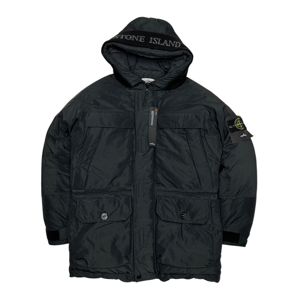 Stone Island Black Micro Reps Down Filled Parka Jacket