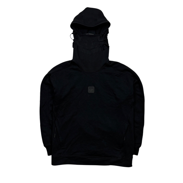 CP Company Black Pullover Face Mask Hoodie - Large
