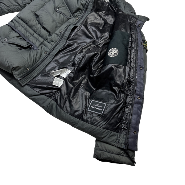 Stone Island 2009 Opaque Nylon Tela Down Mesh Badge Puffer - Medium