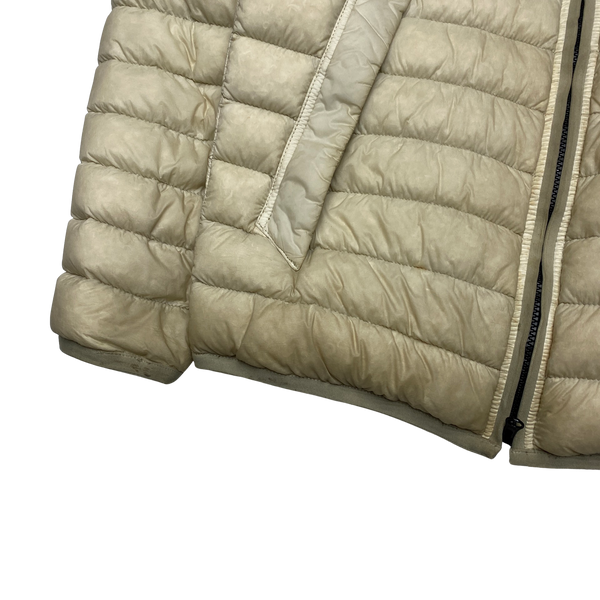 Stone Island Cream Micro Yarn Hooded Down Puffer Jacket