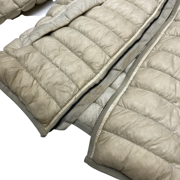 Stone Island Cream Micro Yarn Hooded Down Puffer Jacket