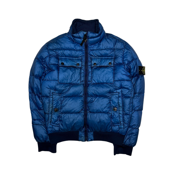 Stone Island 2013 Blue Garment Dyed Puffer Jacket