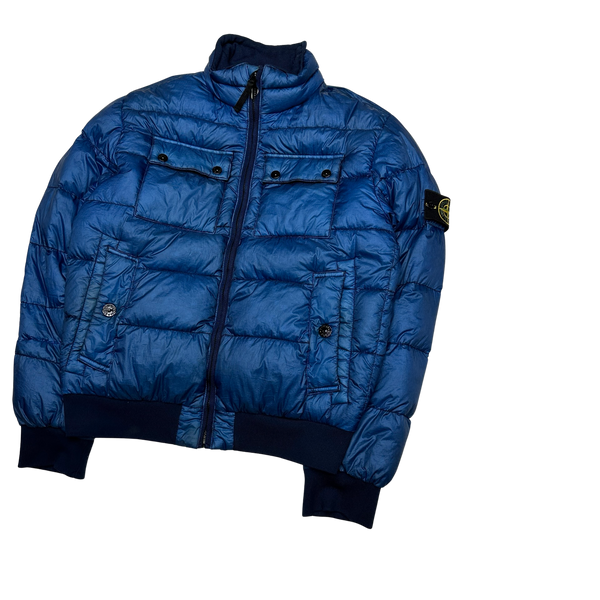Stone Island 2013 Blue Garment Dyed Puffer Jacket