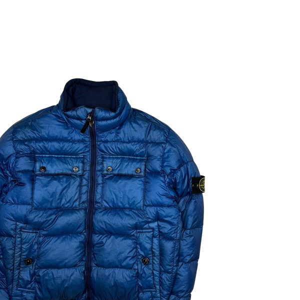 Stone Island 2013 Blue Garment Dyed Puffer Jacket