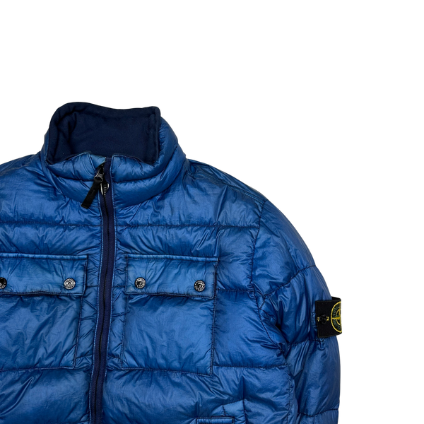 Stone Island 2013 Blue Garment Dyed Puffer Jacket