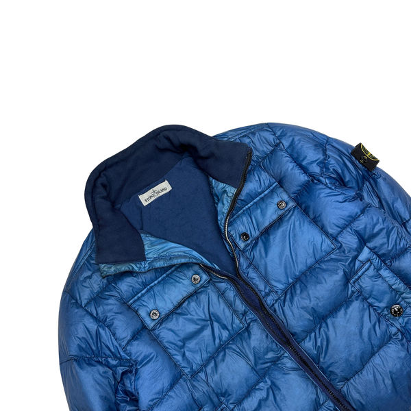 Stone Island 2013 Blue Garment Dyed Puffer Jacket