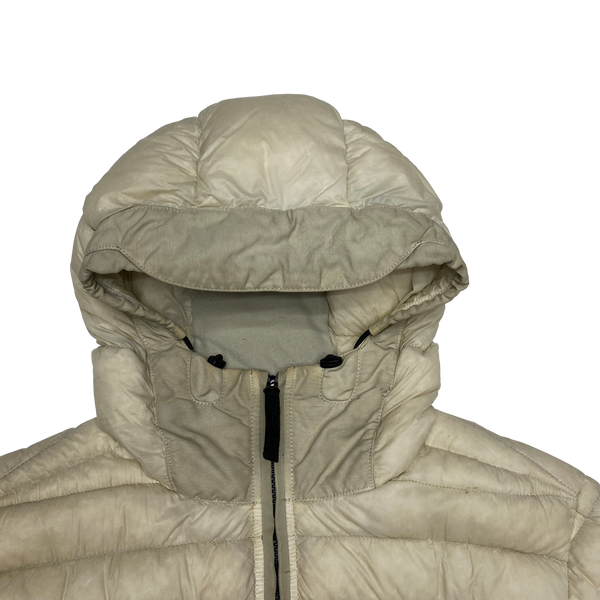 Stone Island Cream Micro Yarn Hooded Down Puffer Jacket