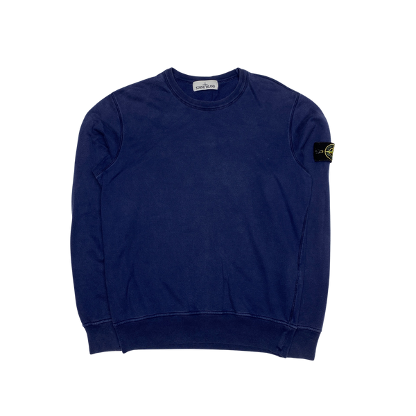 Stone Island 2014 Navy Blue Cotton Crewneck Sweatshirt