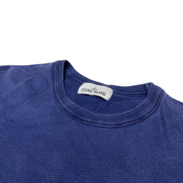 Stone Island 2014 Navy Blue Cotton Crewneck Sweatshirt