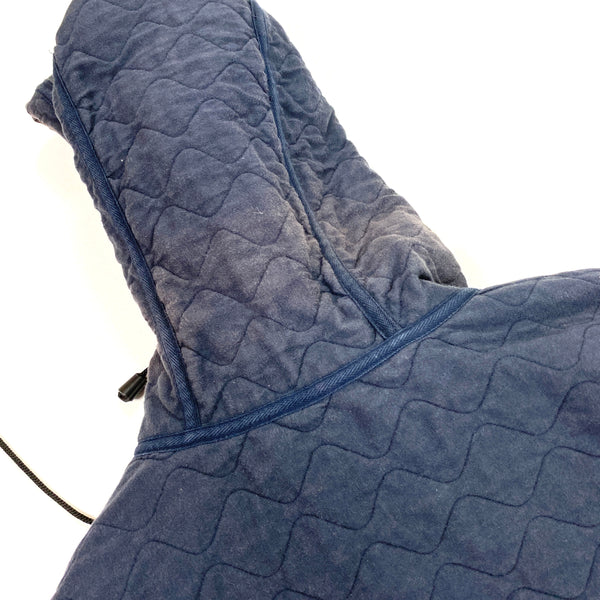 Stone Island Navy Reversible Nylon / Cotton Hooded Jacket