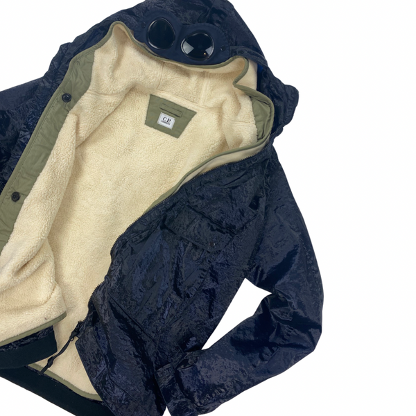 CP Company Navy Sherling Kan D Shell Goggle Jacket
