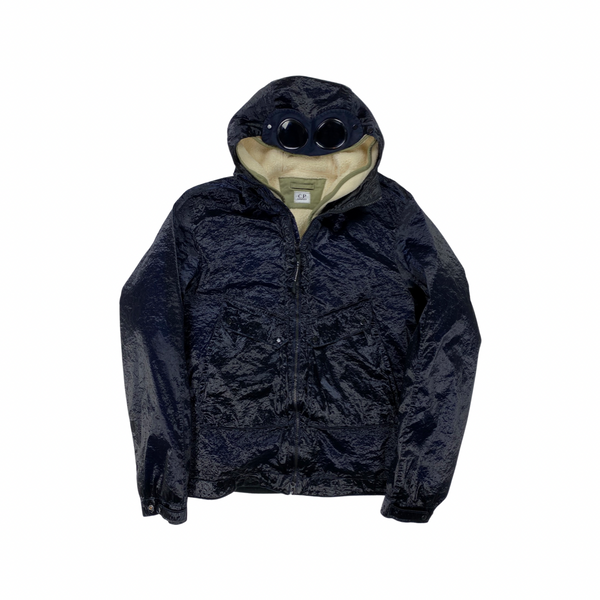 CP Company Navy Sherling Kan D Shell Goggle Jacket
