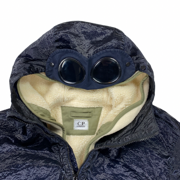 CP Company Navy Sherling Kan D Shell Goggle Jacket