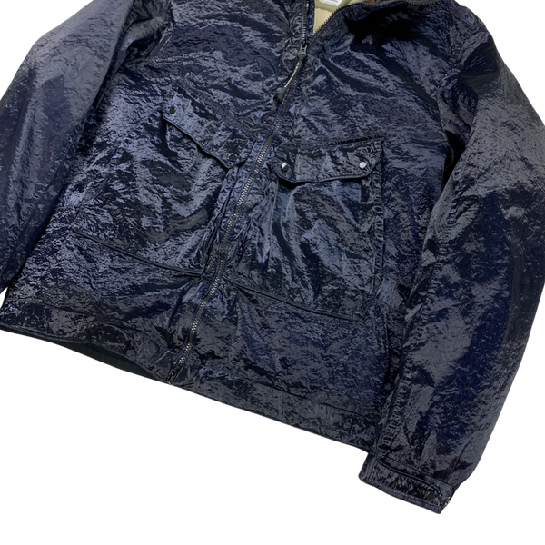 CP Company Navy Sherling Kan D Shell Goggle Jacket