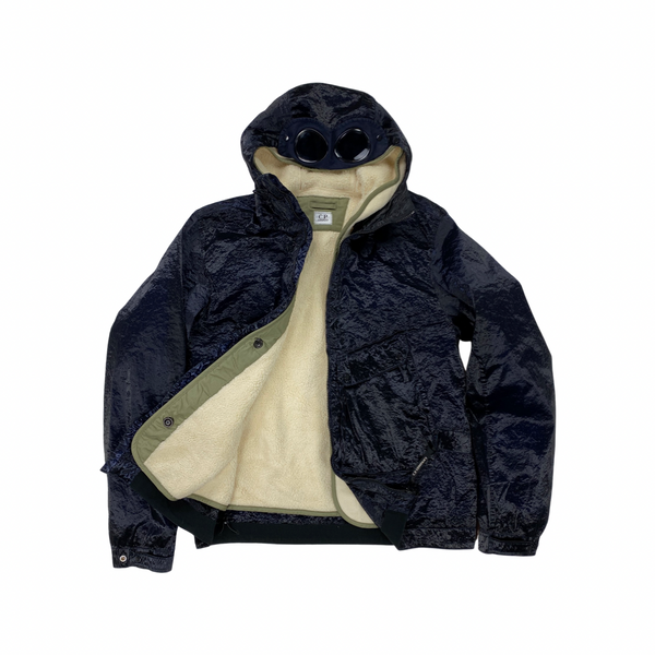 CP Company Navy Sherling Kan D Shell Goggle Jacket
