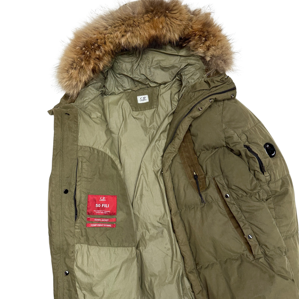CP Company Khaki Green 50 Fili Puffer Jacket