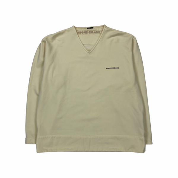 Stone Island Vintage 1997 Pale Yellow Pullover Jumper
