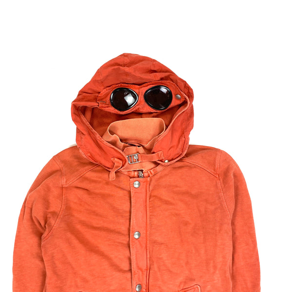 CP Company Orange Cotton Goggle Hoodie