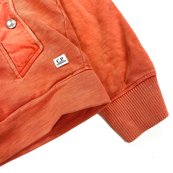 CP Company Orange Cotton Goggle Hoodie