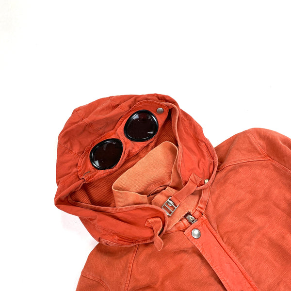 CP Company Orange Cotton Goggle Hoodie