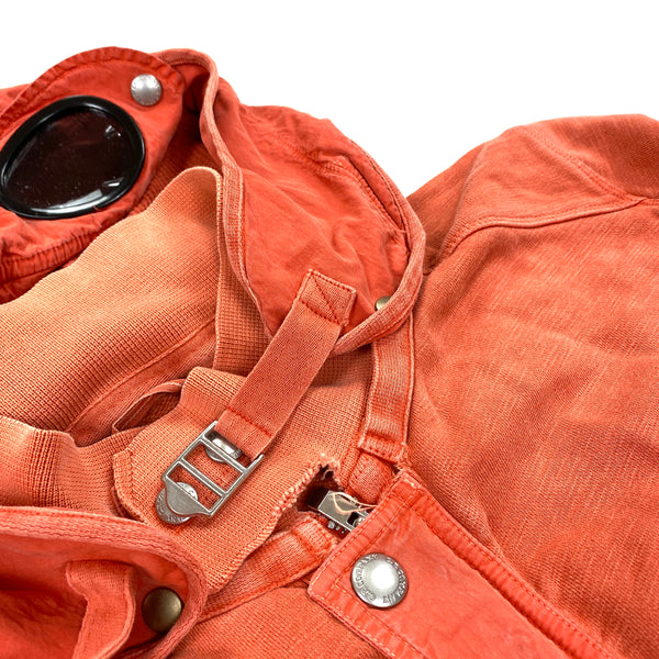 CP Company Orange Cotton Goggle Hoodie