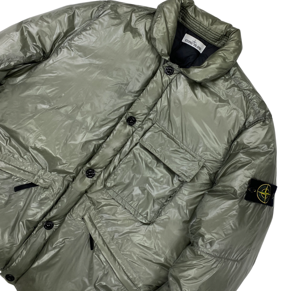 Stone Island Grey Pertex Quantum Y Down Puffer Jacket