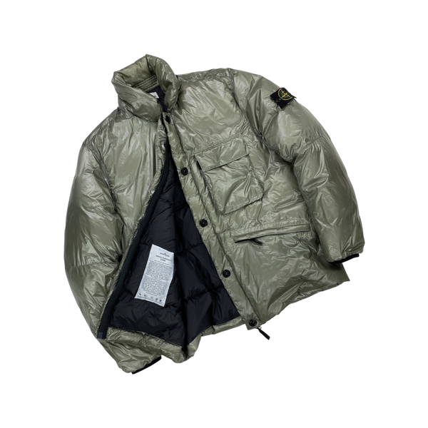 Stone Island Grey Pertex Quantum Y Down Puffer Jacket