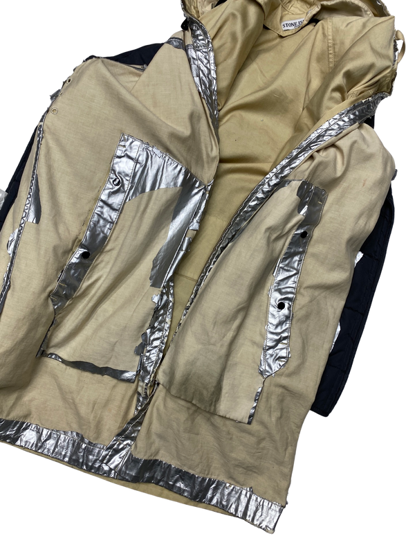 Stone Island 2003 Reversible Silver Raso Spaceman Jacket