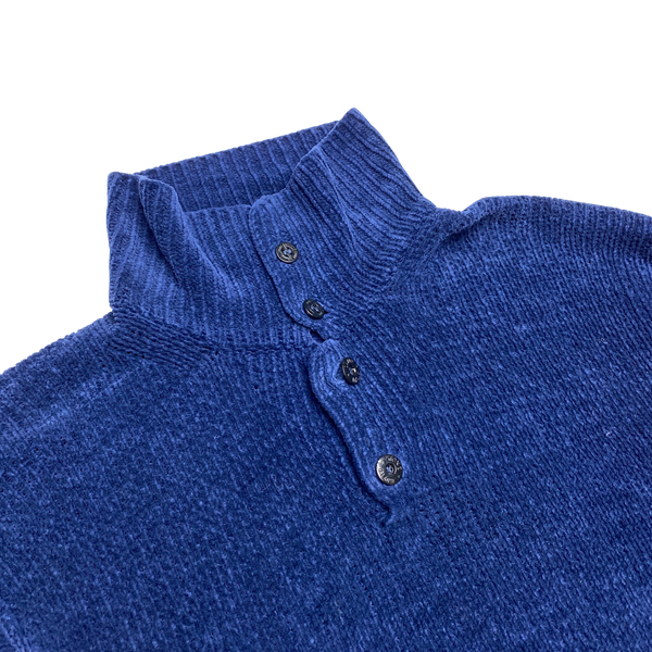 Stone Island Vintage 1995 Blue Chenille Knit Pullover